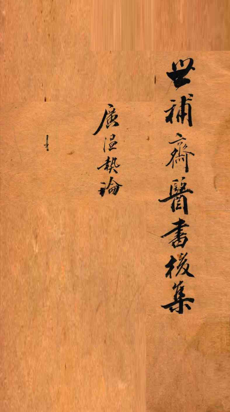 世补斋医书前集  戴北山广温热论  卷1-4